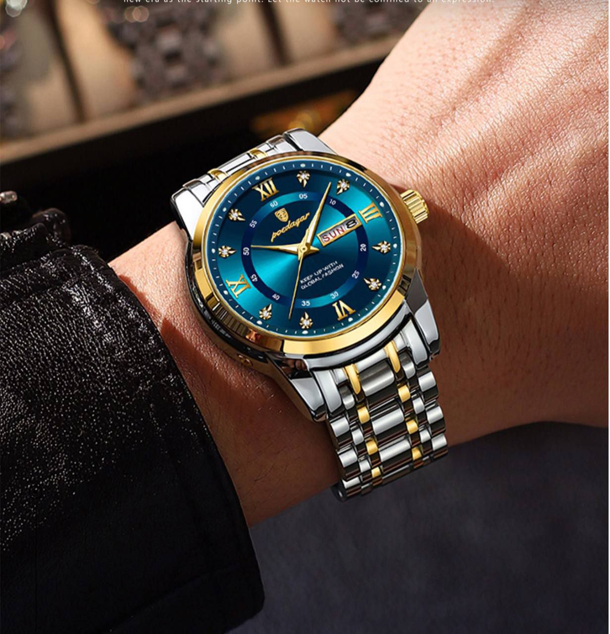 ساعت مچی مردانه پوداگار poedagar اورجینال شرکتی صفحه شب نما موتور کوارتز پیشنهاد ویژه