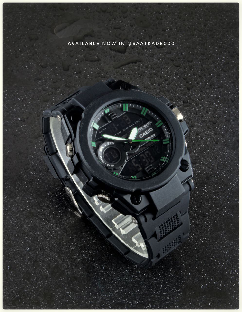 ساعت مچی مردانه New Collection 🔥💣⚡️  G-shock    موتور ژاپن‌ دو زمانه حک شده در پشت قاب بند رابر آنتی آلرژی اصلی قفل و قاب پشت استیل  ❌امکانات:  ♦️نمایش ساعت بصورت آنالوگ(عقربه‌ای) و دیجیتال ♦️دارای آلارم  ♦️چراغ دیدشب ♦️نمایش کامل تاریخ (سال ماه و هفته) ♦️محاسبه کرنومتر صفحه ضدخش ضدآب و ضربه و