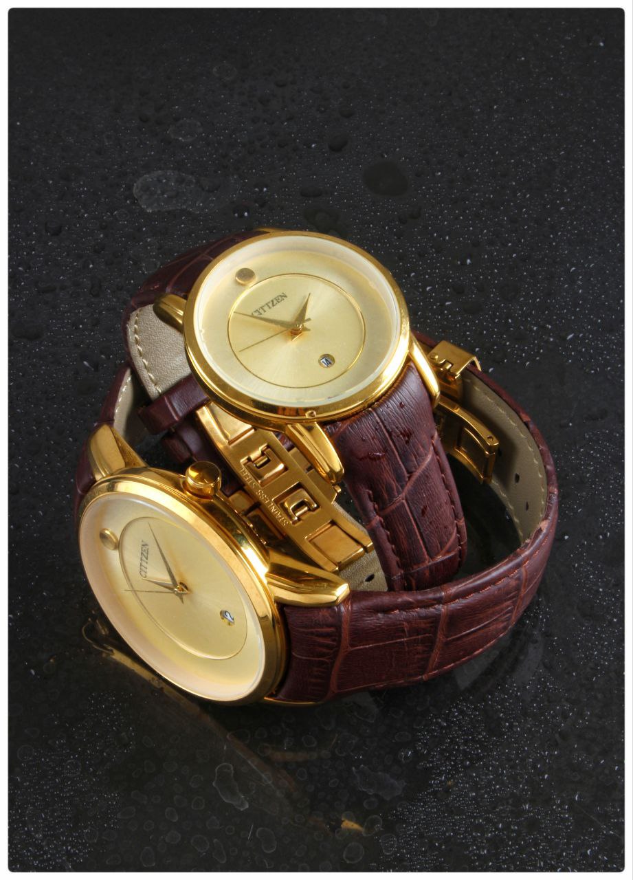 ست ساعت زنانه و مردانه Citizen vip  ❌ساعت ست بند چرم سیتیزن  مشخصات :  موتور ژاپن دارای روزشمار شیشه کریستال برجسته بند چرم  قفل استیل پروانه‌ای