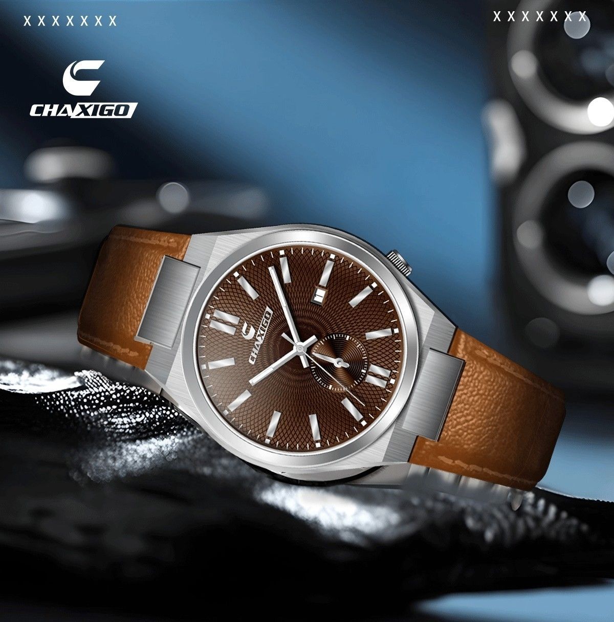 ساعت مچی ☑️CHAXIGO  New collection ✨️   Original watch    《highe quality》                       🔥چاکسیگو  دژاوو  💥ویژگی های محصول    روز شمار  برند شرکتی  کیفیت عالی  بندچرمی شیشه معدنی رنگ ثابت  قفل کمربندی  موتور کوارتز