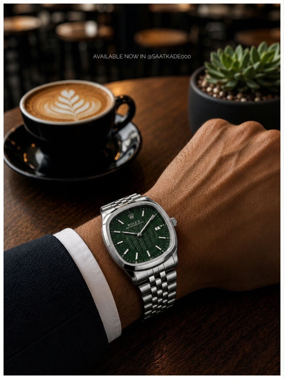 ساعت مچی مردانه Rolex Model: Oyster Perpetual  ❌برای آقایان رنگ صفحه جدید ( سبز‌یشمی )  موتور شرکتی درجه یک نمایش ایام ماه  اندیس شب‌نما شیشه کریستال بند استیل طرح آجری (رولکسی) قفل استیل پروانه‌ای ضد آب 3Atm  ۳۰