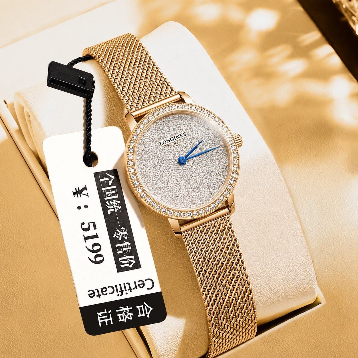 ساعت مچی زنانه ☑️LONGINES  new collection ✨️   🛍highe quality                       🍃زنونه لونجین   صفحه نگین کاری شده با درخشش خیره کننده دارای روزشمار  قفل ریلی کشویی بند میلانس ظریف  قاب نگین دار موتور کوارتز