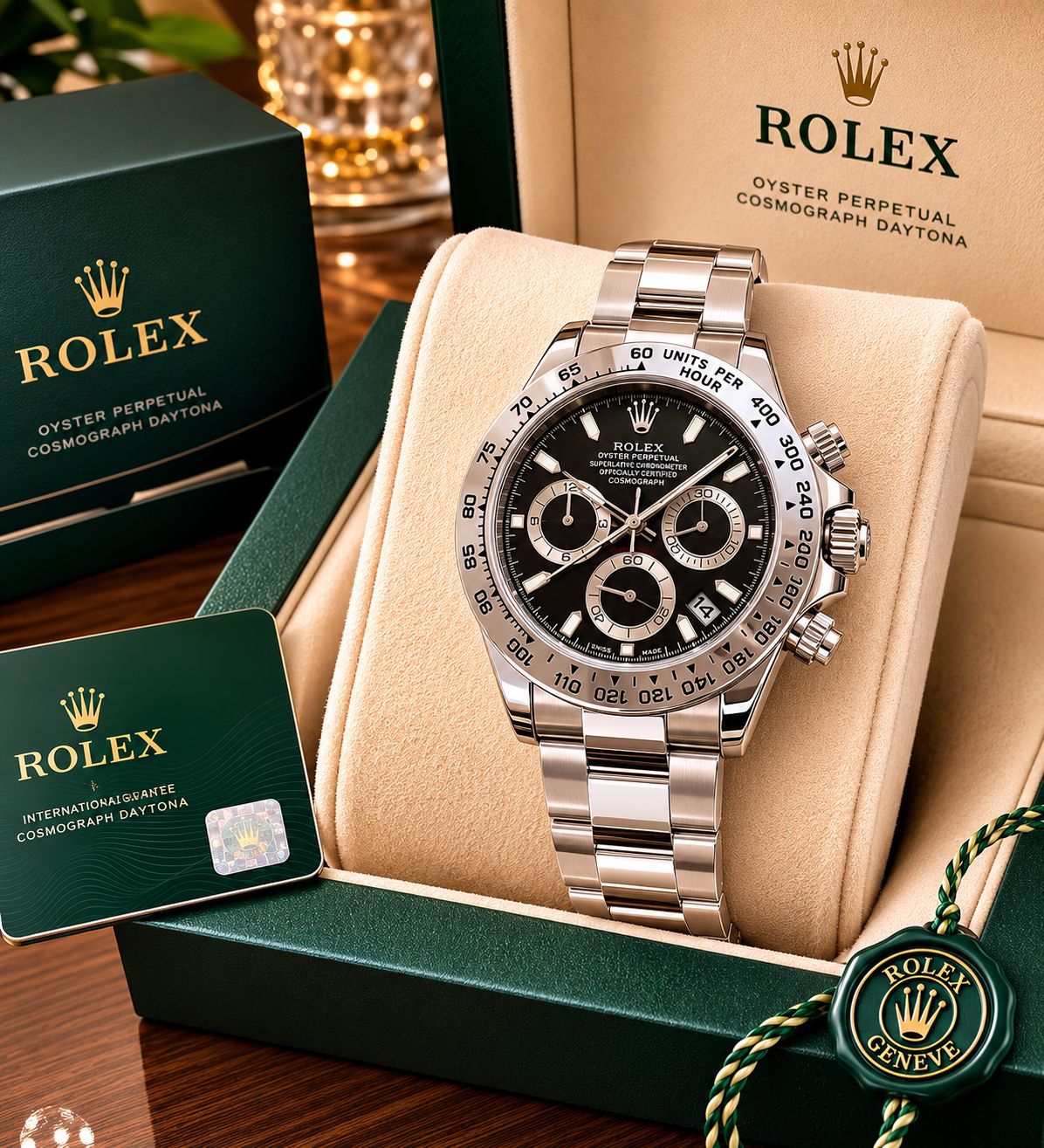 ساعت مچی مردانه برندرولکس - Rolex ✅جنسیت آقایان ✅تعداد موتورسه موتوره (کرنوگراف) ✅نوع ریسینگ, کلاسیک ✅شکل صفحه گرد ✅جنس بدنه استیل ✅جنس بنداستیل ✅رنگ صفحه مشکی ✅رنگ قاب مشکی, نقره‌ای ✅رنگ بندنقره‌ای ✅مقاومت در برابر آب در حد شستن دست ✅نوع شیشه صفحه معدنی ✅نوع صفحه آنالوگ ✅نوع قفل (سگک)کلیپسی ✅نوع موتوراتوماتیک, کوارتز ✅ویژگی‌هازیر ثانیه, عقربه شب ✅نما, کرنوگراف, نمایش شب و روز ✅اصالت ساخت های کپی ✅کشور سازنده موتورژاپن ✅برچسب‌های این محصول رولکس اتوماتیک ✅ رولکس باطری خور