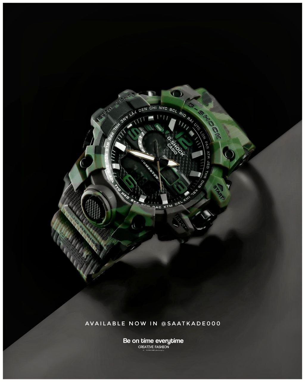 ساعت مچی مردانه G-shock  Model: Armi - Air Force   موتور ژاپن‌ A++ بند رابر آنتی آلرژی اصلی عقربه شب‌نما شیشه طلقی نشکن  ❌امکانات:  ♦️نمایش ساعت بصورت آنالوگ(عقربه‌ای) و دیجیتال ♦️عقربه نمایشگر ایام هفته تزئینی می‌باشد‌. ♦️قابلیت تنظیم آلارم  ♦️چراغ دیدشب ♦️نمایش کامل تاریخ (سال ماه و هفته) ♦️محاسبه کرنومتر  صفحه ضدخش ضدآب و ضربه و ... .  ❌یک ساعت ایده‌آل برای طبیعت‌گردان