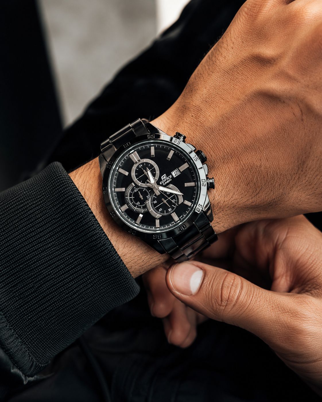 ساعت مچی مردانه ⌚ Casio Edifice ساعت مردانه | سه زمانه کاسیو ادیفایس   ساعتی برای استایل حرفه‌ای و پرانرژی سه موتوره کرنوگراف    نمایش تاریخ موتور کوارتز(تایوان) شرکتی با کیفیت درجه یک قفل دو ضامن ضدآب و رنگ ثابت  مناسب استفاده روزمره ضدحساسیت با شیشه ضد خش