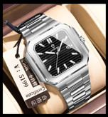 ساعت مچی مردانه ☑️BIN BOND 《highe quality》 Original watch ⌚️بین باند مدلی نو مناسب آقایان مقاوم دربرابر آب برندشرکتی اوریجینال دارای روز شمار ضخامت ۱۱میل قطر صفحه ۴۵میل بند استیل فولاد شیشه سافایر شب نما قفل دو پروانه موتور کوارتز موجود در چهار رنگ